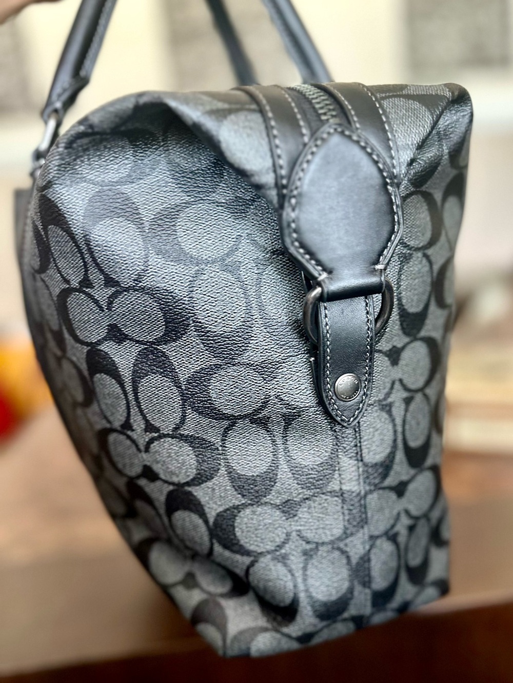 Coach Ellery Black Signature Travel Duffle NWOT - Picture 12 of 16